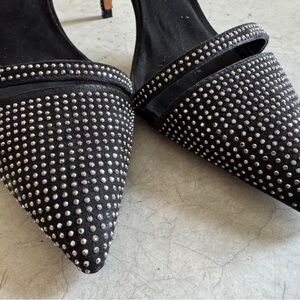 Zara Black Heels with Sparkling Accents